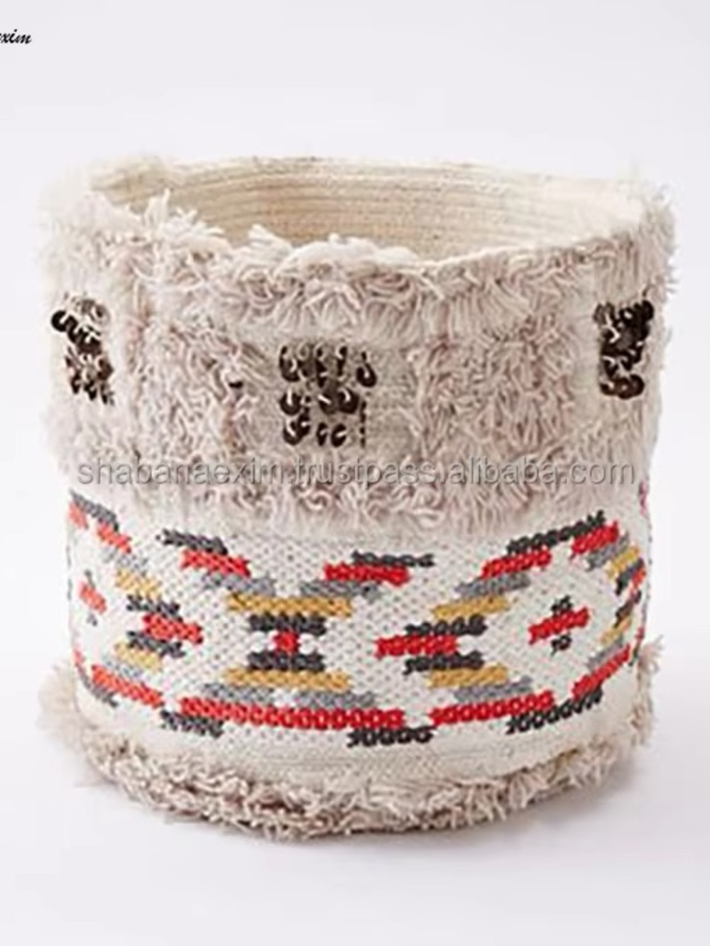 West Elm Boho Marocan Style Basket